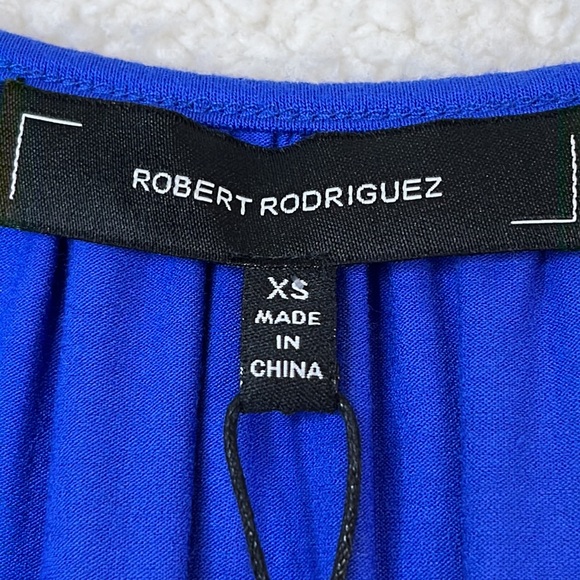 NWT Robert Rodriguez Womens Julian Drape Blue Jersey Dress SIZE XS NEW WITH TAGS - Picture 3 of 10